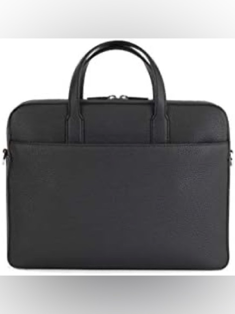 Boss Black Leather Briefcase for Men - Classic Professional